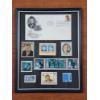 Image 1 : Framed Kennedy Display Featuring Stamps & Collectible Envelope ~ PERFECT FOR KENNEDY FANS!
