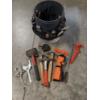 Image 1 : 5 Gallon Jobsite Bucket, With Pipe Cutters, Hammers, Rubber Mallet, Level, Tape Measure & Much More!