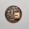 Image 2 : Colorized Bitcoin Design 1 AVDP oz .999 Fine Copper Round