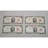 Image 1 : (4) $2 Red Seal Notes - Series 1953, 1953 A, 1953 B - Face Value: $8.00