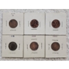 Image 1 : 6 Assorted United States Pennies ft. 1919-D Lincoln Wheat, Lincoln BC, and Other Wheats - AFV $.06