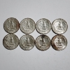 Image 4 : Eight Assorted 1964 United States Washington 90% Silver Quarters ~ $2.00 Face Value
