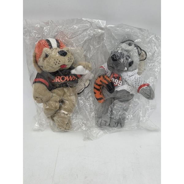 Cleveland Browns Dawg Pound 1999 Burger King Cool Beans Chomp & T.D. In Sealed Plastic