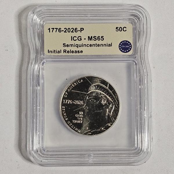 ICG MS65 Initial Release 1776-2026-P 50C United States Semiquincentennial Half Dollar