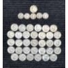 Image 1 : Lot of 6 U.S. 90% Silver Coins and 33 U.S. Coins.  Face Value = $18.25