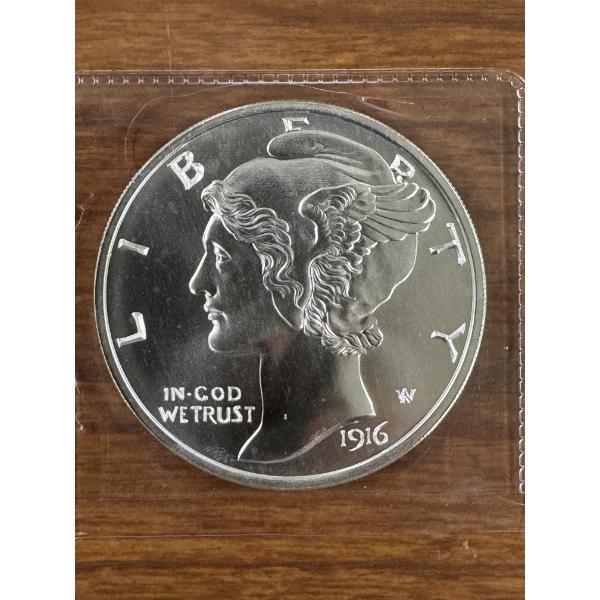 1916-D Mercury Dime 2 Troy Ounce .999 Fine Silver-Mint Condition