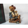 Image 3 : Boyds Bears & Friends The Bearstone Collection Figurine - "Bailey Bear with Suitcase"