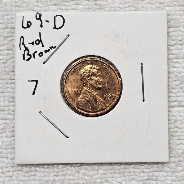 1969-D RB Lincoln Memorial Penny FV: $.01