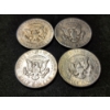 Image 3 : Four 1964 Kennedy 90% Silver Half Dollars - $2.00 Face Value