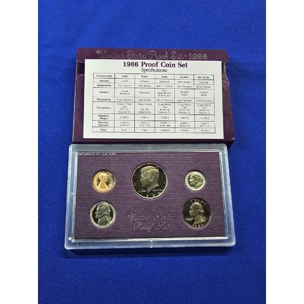 1986- S United States Mint Proof Set
