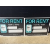 Image 1 : Hillman 2 Pack Of For Rent Signs 23" x 19" - Includes Stakes - Brand New In The Package