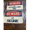 Image 4 : Beware of Signs - Tin Signs - 8x12" - Skunk - Zebra - Peacock - Etc