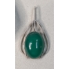 Image 5 : Sterling Silver Southwestern Style Cuff Bracelet With Turquoise & Gemstone Pendant - Weight: 28.8g