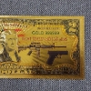 Image 2 : 2ND Amendment Right to Keep & Bear Arms 999999 $2 Gold Foil Note ~ In Mint Condition!