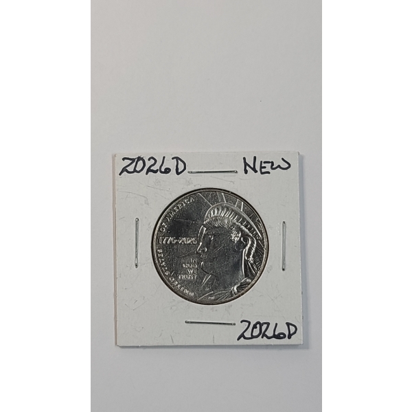 United States 2026-D Semiquincentennial "Enduring Liberty" Half Dollar 