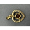 Image 3 : Sterling Heart Pendant with Red Heart in Middle - Gorgeous Piece - 2.5 Grams