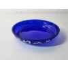 Image 1 : Vintage Collectible Mary Gregory Hand-Painted Enamel Blue Glass Plate