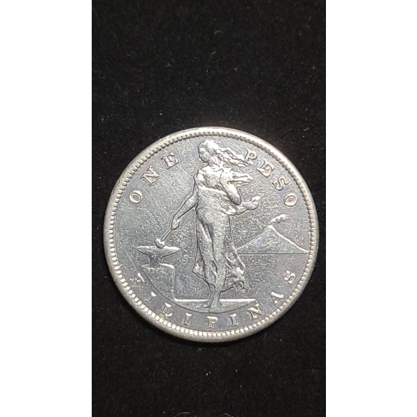 1907 S Philippines 80% Silver 1 Peso Under U.S. Administration - ASW Per Coin: 0.5144 oz