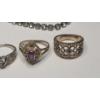 Image 3 : Lovely Sterling Silver Rings, Earrings & Bracelet - Total Weight: 40.1g