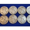 Image 3 : x10 Assorted Years Walking Liberty 90% Silver Half Dollars FV: $5.00