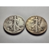 Image 2 : Two Walking Liberty 90% Silver Half Dollars ~ 1936 & 1941 ~ $1.00 Face Value