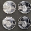 Image 1 : Set of 4 Medjugorje Miraculous Medals - 1/4 Troy Oz .999 Fine Silver - 1 Troy Oz Total Weight