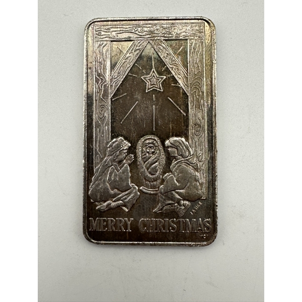 YCI Mint Christmas Nativity Scene 1oz .999 Silver Bar
