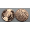 Image 5 : Two One Ounce 0.999 Fine Copper Bullion Rounds- Incredible Condition! 