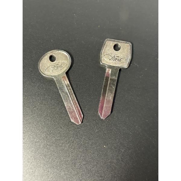 Vintage Uncut Ford Mustang Keys (2) Square and Circle Shaped 