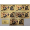 Image 2 : Set of Studio Ghibli 24K Gold Foiled Nippon Ginko Notes - 5ps plus COA