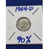 Image 2 : 1964- D 90% Silver Roosevelt Dime
