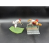 Image 1 : Johnny Bench & Jim Edmonds Figurines - Cincinnati Reds #5 & Cardinals #15 - 7 & 8 inches 