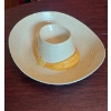 Image 1 : Metlox Ladies Hat Figural Chip & Dip Porcelain 19" Length In Perfect Condition