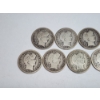Image 2 : (9) Assorted Years 90% Silver Barber Dimes - FV: $0.90