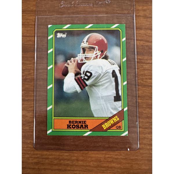 1986 Topps Bernie Kosar Rookie Football Card In Protective Holder - Mint Condition