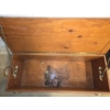 Image 2 : Wooden Foot Locker with Rope Handles 14"x13"x47"