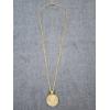 Image 2 : 1941 Walking Liberty 90% Silver Half Dollar Gold Toned On Necklace Featuring A Diamond Stud ~ 