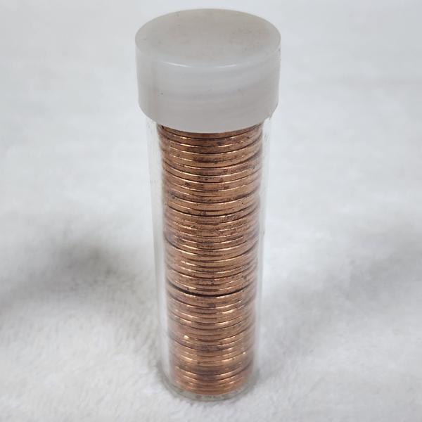 Uncounted Unsearched Tube of Assorted Uncirculated United States Pennies ~ Late 70's & Early 80'S!