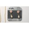 Image 3 : Lovely Pearl Like Fashion Necklace With Matching Stud Back Dangle Earrings 