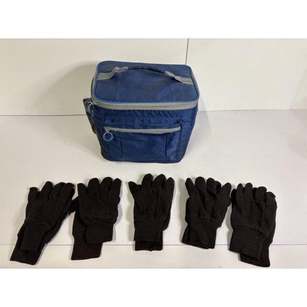 Embark Cooler Blue & 5 pairs of Black Gloves