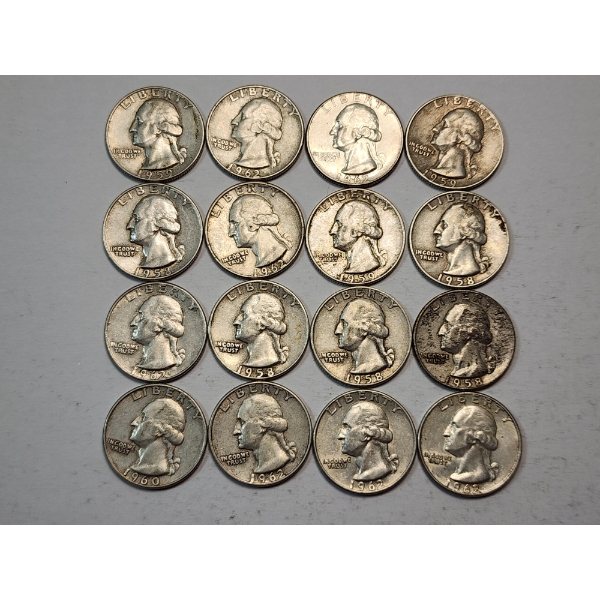 $4.00 Face Value of Assorted Years U.S. 90% Silver Quarters