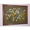 Image 1 : 2 Piece Framed Floral Embroidaries - 26 x 20 & 19 x 15 See Pics