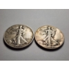 Image 2 : Two Walking Liberty 90% Silver Half Dollars ~ 1937 & 1944 ~ $1.00 Face Value