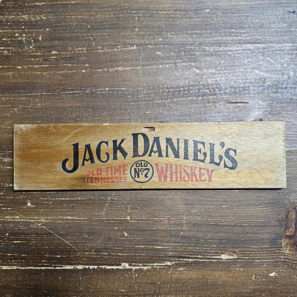 Vintage 4x16" Jack Daniel's Old Time No. 7 Tennessee Whiskey Wooden Bar Sign