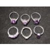 Image 4 : Gorgeous Amethyst Sterling Silver Rings Weighing Total of 17.8 Grams