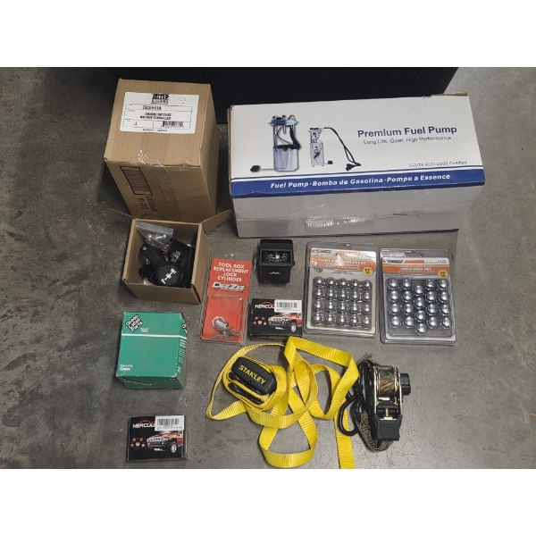 All New Auto Items Including Wheel Nuts, License Plate Lights, Fuel Pump, Override Switch & More