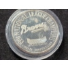 Image 2 : Vintage 1991 National League Champions One Troy Ounce .999 Fine Silver Braves Round
