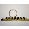 Image 4 : Two Gold-Filled Bracelets: One Detailed Bangle and One With Onyx-Like Stones TW: 27.9g