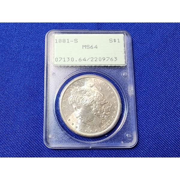 1881-S Morgan Silver Dollar PCGS MS 64