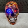 Image 1 : BRAND NEW Battery Operated Light-Up Skull With Dragon Design ~ Measures 4 IN X 6 IN 